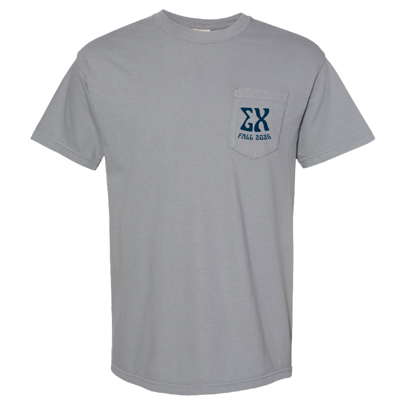 Sigma Chi Fall Recruitment Pocket Tee - Granite