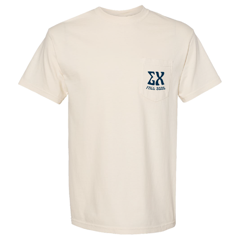 Sigma Chi Fall Recruitment Pocket Tee - Ivory