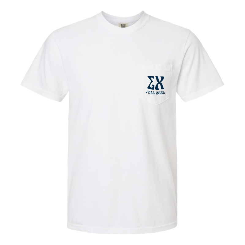 Sigma Chi Fall Recruitment Pocket Tee - White