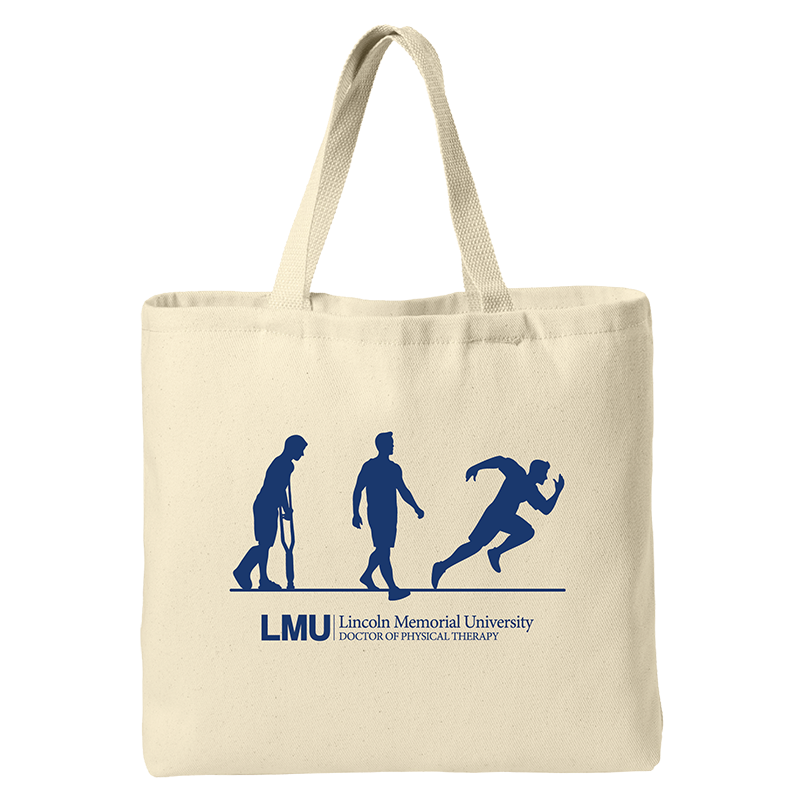 LMU PT Crawl Walk Run Cotton Twill Tote - Natural – Threds Online 1