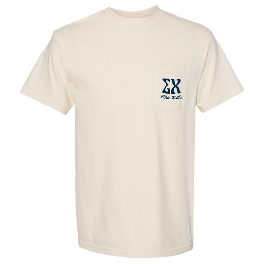 Sigma Chi Fall Recruitment Pocket Tee - Ivory