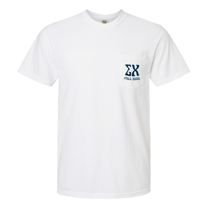 Sigma Chi Fall Recruitment Pocket Tee - White