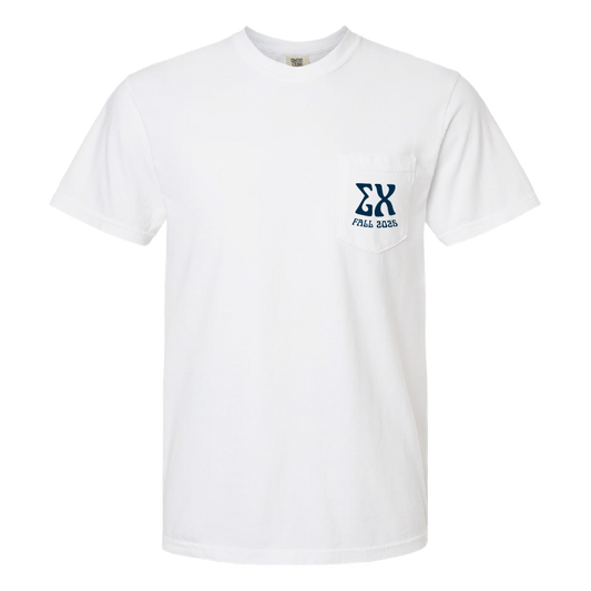 Sigma Chi Fall Recruitment Pocket Tee - White