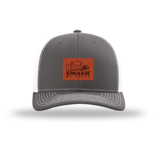 SMT Richardson Leather Patch Cap - Charcoal / White