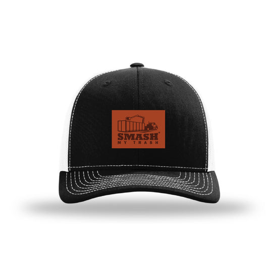 SMT Richardson Leather Patch Cap - Black / White
