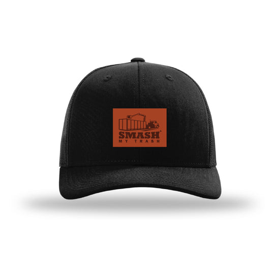 SMT Richardson Leather Patch Cap - Solid Black