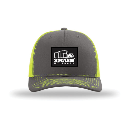 SMT Richardson Woven Patch Cap - Charcoal / Neon Yellow